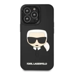 Telefontok iPhone 14 Pro - 3D Rubber Karl's Head - fekete hátlap tok-2