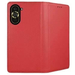 Telefontok Huawei nova 10 - piros mágneses szilikon keretes könyvtok-2