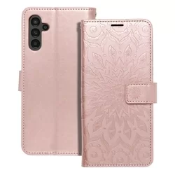 Samsung Galaxy A04s (A047) Telefontok - MEZZO mandala mintás rose gold mágneses szilikon keretes könyvtok-1