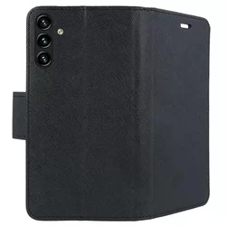 Samsung Galaxy A13 5G Telefontok - FANCY fekete szilikon keretes könyvtok-2