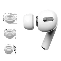 AirPods Pro 1 / 2: TECH-PROTECT - fülhallgató gumiharang 3 pár szilikon, fehér-1
