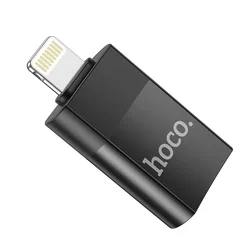 Adapter: HOCO UA17 - USB / Ligjtning adapter fekete (OTG)-4