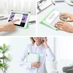Tablettok iPad Mini 6 2021 - DUX DUCIS TOBY zöld ütésálló tok ceruza tartóval-3