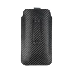 Telefontok Forcell Pocket Carbon - fekete tépőzáras, kihúzó füles tok (16x7,8x1 cm)-3