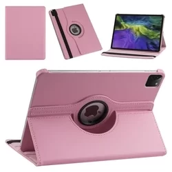 Tablettok iPad Pro 11 (2022) - pink fordítható műbőr tok-3