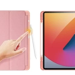 Tablettok iPad Pro 12.9 2020 (4. gen) -Dux Ducis Domo pink tablet tok ceruza tartóval-4
