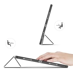 Tablettok iPad Pro 12.9 2020 (4. gen) - DUX DUCIS TOBY fekete ütésálló tok ceruza tartóval-1