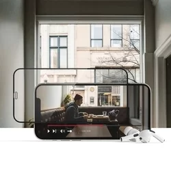 Üvegfólia Xiaomi 12T - HOFI tokbarát 3D üvegfólia fekete kerettel-3