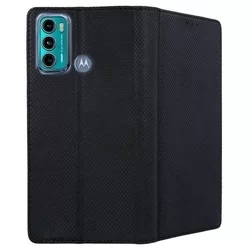 Telefontok Motorola Moto G60 - fekete mágneses szilikon keretes könyvtok-2