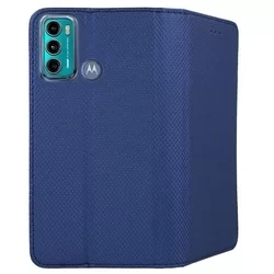 Telefontok Motorola Moto G60 - kék mágneses szilikon keretes könyvtok-2