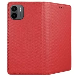 Telefontok Xiaomi Redmi A1 - piros mágneses szilikon keretes könyvtok-2