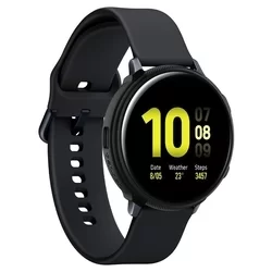 Samsung Galaxy Watch Active 2 (44 mm) - SPIGEN LIQUID AIR fekete szilikon védőtok, szíj nélkül-2