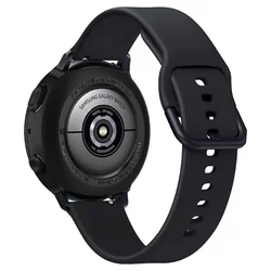 Samsung Galaxy Watch Active 2 (44 mm) - SPIGEN LIQUID AIR fekete szilikon védőtok, szíj nélkül-4