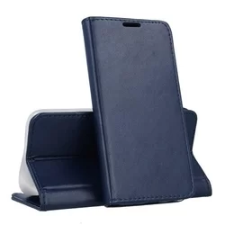 Telefontok Motorola Moto G22 - kék mágneses szilikon keretes könyvtok-1