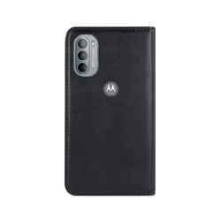 Telefontok Motorola Moto G31 / G41 - Smart Magnetic fekete szilikon keretes mágneses könyvtok-1