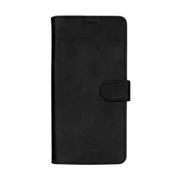 Telefontok Xiaomi Poco M5 - fekete ráhajtófüles bőr könyvtok -1