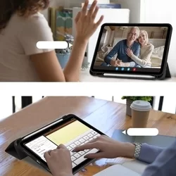 Tablettok iPad 2022 10.9 (iPad 10) - fekete smart case, ceruza tartóval-4