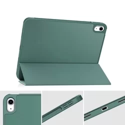 Tablettok iPad 2022 10.9 (iPad 10) - sötétzöld smart case, ceruza tartóval-5