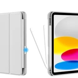 iPad 2022 10.9 (iPad 10) Tablettok - szürke smart case, ceruza tartóval-3