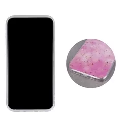 Telefontok Motorola Moto E40 - Gold Glam pink - mintás műanyag hátlap tok, szilikon kerettel-2
