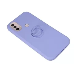 Telefontok Motorola Moto E40 - Grip lila szilikon tok, kitámasztó ujjgyűrűvel-3