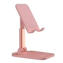 Devia - univerzális asztali telefon- és tablettartó állvány, pink, csúszásgátlóval-2