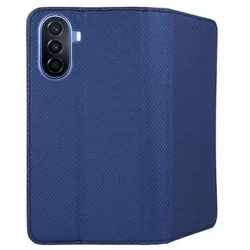 Telefontok Huawei Nova Y70 - kék mágneses átlátszó szilikon keretes könyvtok-2