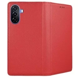 Telefontok Huawei Nova Y70 - piros mágneses szilikon keretes könyvtok-2