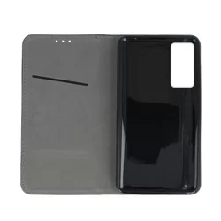 Telefontok Xiaomi 12T - Smart Magnetic fekete szilikon keretes mágneses könyvtok-2