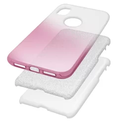 Telefontok Samsung J4 2018 - Gradient Glitter szilikon tok pink-4