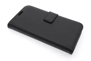 Telefontok Huawei P9 - fekete ráhajtófüles mágneses könyvtok (8719273217191)