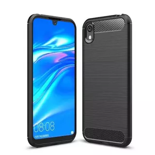 Telefontok Huawei Y5 2019 / Honor 8S - Carbon Fiber fekete szilikon tok