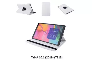 Tablettok Samsung Galaxy Tab A 10.1 2019 (SM-T510, SM-T515) - fehér fordítható műbőr tablet tok