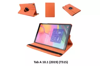 Tablettok Samsung Galaxy Tab A 10.1 2019 (SM-T510, SM-T515) - narancssárga fordítható műbőr tablet tok