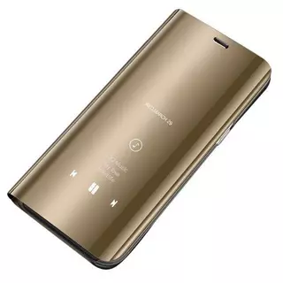 Telefontok Samsung Galaxy A70 - Arany Clear View Tok