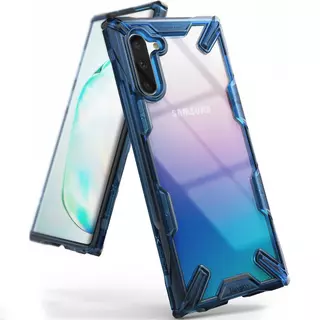 Telefontok Samsung Galaxy NOTE 10 - Ringke Fusion X Design kék ütésálló tok
