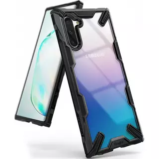 Telefontok Samsung Galaxy NOTE 10 - Ringke Fusion X Design fekete ütésálló tok