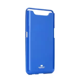 Telefontok Samsung Galaxy A80 - Mercury Jelly kék csillámos szilikon tok