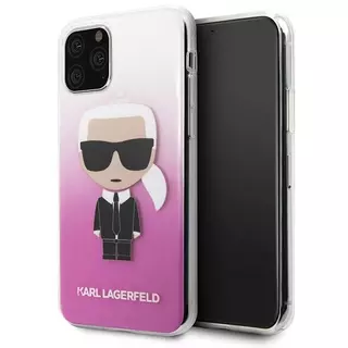 Telefontok iPhone 11 PRO - Karl Lagerfeld rózsaszín színátmenetes kemény tok