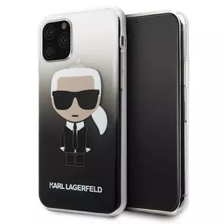 Telefontok iPhone 11 PRO - Karl Lagerfeld fekete színátmenetes kemény tok