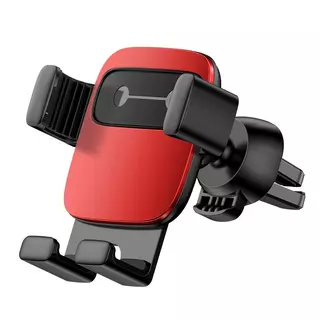 Baseus SUYL-FK09 - Gravitációs telefontartó szellőzőrácsra rögzíthető, 360 fokban forgatható, piros-fekete