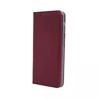 Telefontok Xiaomi Mi Note 10 / Mi Note 10 Pro - Smart Magnetic burgundi szilikon keretes mágneses könyvtok