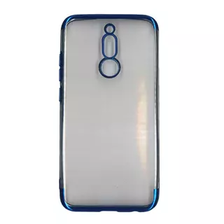 Telefontok Xiaomi Redmi 8 - Forcell Electro kék keretes, átlátszó szilikon tok