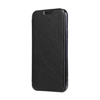 Telefontok Samsung Galaxy A71 - fekete-átlátszó könyvtok