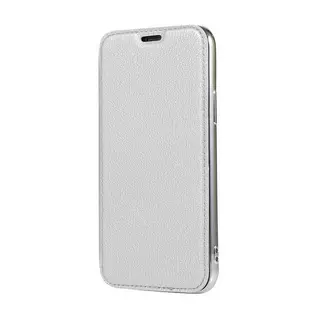 Telefontok Samsung Galaxy A71 - ezüst-átlátszó könyvtok