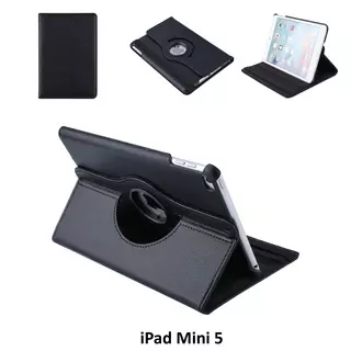 Tablettok iPad Mini 4 (2015) / Mini 5 (2019) - fekete fordítható műbőr tablet tok