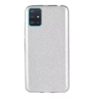 Telefontok Samsung Galaxy A71 - Ezüst Shiny tok