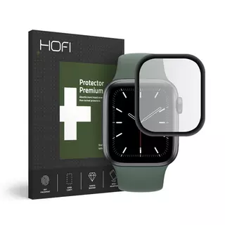 Apple Watch Series 4/5/6/SE okosóra flexibilis fólia (44 mm) - flexibilis fekete kerettel
