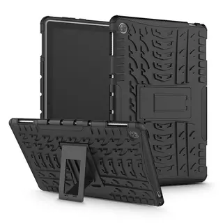 Tablettok Huawei Mediapad M5 Lite 10.1 (10.1col) - Armorlok ütésálló, kitámasztható, fekete tablet tok