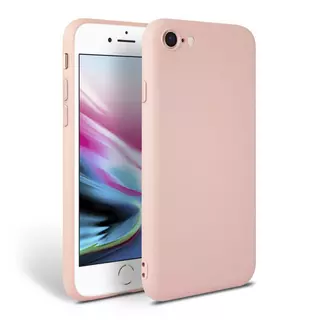 Telefontok iPhone 7 / 8 / SE 2020 - matt púder pink szilikon tok 